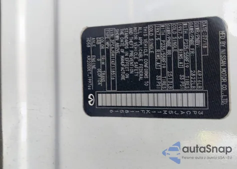 2019 Infiniti Qx50 Essential z USA, uszkodzony, nr VIN 3PCAJ5M11KF118516